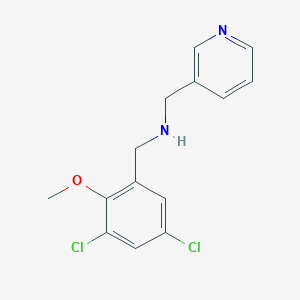 molecular formula C14H14Cl2N2O B494681 N-(3,5-dichloro-2-methoxybenzyl)-N-(3-pyridinylmethyl)amine 