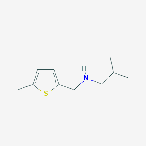 molecular formula C10H17NS B494686 N-isobutyl-N-[(5-methyl-2-thienyl)methyl]amine CAS No. 774547-45-4