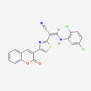 molecular formula C21H11Cl2N3O2S B4946878 3-[(2,5-dichlorophenyl)amino]-2-[4-(2-oxo-2H-chromen-3-yl)-1,3-thiazol-2-yl]acrylonitrile 