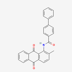 molecular formula C28H19NO3 B4946890 N-(2-methyl-9,10-dioxo-9,10-dihydro-1-anthracenyl)-4-biphenylcarboxamide 