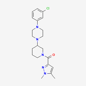 1-(3-chlorophenyl)-4-{1-[(1,5-dimethyl-1H-pyrazol-3-yl)carbonyl]-3-piperidinyl}piperazine