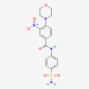 4-morpholin-4-yl-3-nitro-N-(4-sulfamoylphenyl)benzamide