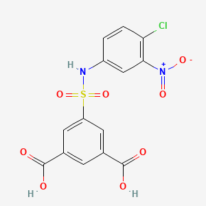 molecular formula C14H9ClN2O8S B4946922 5-{[(4-chloro-3-nitrophenyl)amino]sulfonyl}isophthalic acid 