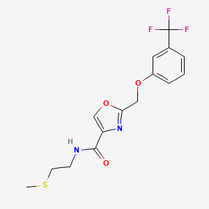 N-[2-(methylthio)ethyl]-2-{[3-(trifluoromethyl)phenoxy]methyl}-1,3-oxazole-4-carboxamide