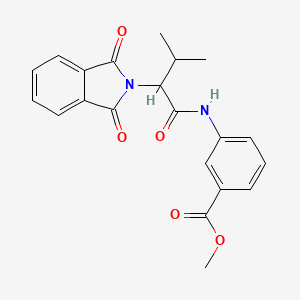 molecular formula C21H20N2O5 B4946927 methyl 3-{[2-(1,3-dioxo-1,3-dihydro-2H-isoindol-2-yl)-3-methylbutanoyl]amino}benzoate 