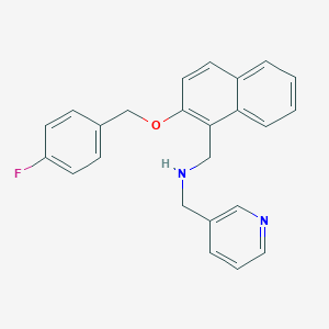 molecular formula C24H21FN2O B494694 N-({2-[(4-fluorobenzyl)oxy]-1-naphthyl}methyl)-N-(3-pyridinylmethyl)amine 