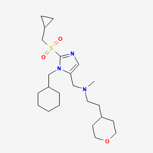 ({1-(cyclohexylmethyl)-2-[(cyclopropylmethyl)sulfonyl]-1H-imidazol-5-yl}methyl)methyl[2-(tetrahydro-2H-pyran-4-yl)ethyl]amine