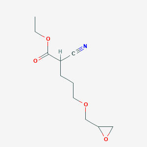 ethyl 2-cyano-5-(2-oxiranylmethoxy)pentanoate