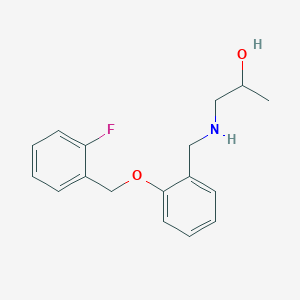 molecular formula C17H20FNO2 B494697 1-({2-[(2-Fluorobenzyl)oxy]benzyl}amino)propan-2-ol CAS No. 861451-92-5