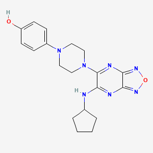 4-{4-[6-(cyclopentylamino)[1,2,5]oxadiazolo[3,4-b]pyrazin-5-yl]-1-piperazinyl}phenol