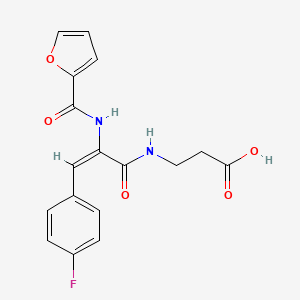 molecular formula C17H15FN2O5 B4946988 N-[3-(4-fluorophenyl)-2-(2-furoylamino)acryloyl]-beta-alanine 