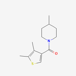 molecular formula C13H19NOS B4946990 1-[(4,5-dimethyl-3-thienyl)carbonyl]-4-methylpiperidine 