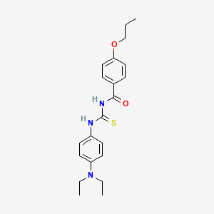 N-({[4-(diethylamino)phenyl]amino}carbonothioyl)-4-propoxybenzamide