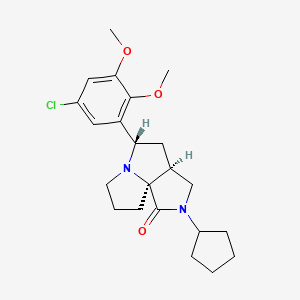 (3aS*,5S*,9aS*)-5-(5-chloro-2,3-dimethoxyphenyl)-2-cyclopentylhexahydro-7H-pyrrolo[3,4-g]pyrrolizin-1(2H)-one