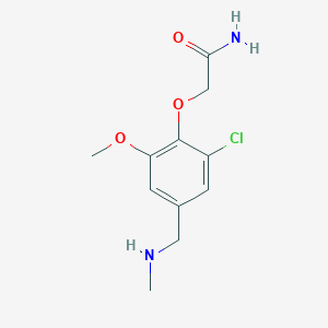 molecular formula C11H15ClN2O3 B494702 2-{2-Chloro-6-methoxy-4-[(methylamino)methyl]phenoxy}acetamide 