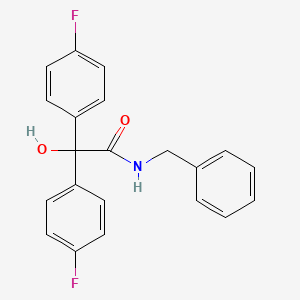 molecular formula C21H17F2NO2 B4947055 N-benzyl-2,2-bis(4-fluorophenyl)-2-hydroxyacetamide 