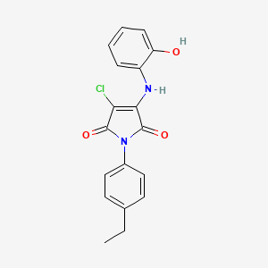 3-chloro-1-(4-ethylphenyl)-4-[(2-hydroxyphenyl)amino]-1H-pyrrole-2,5-dione