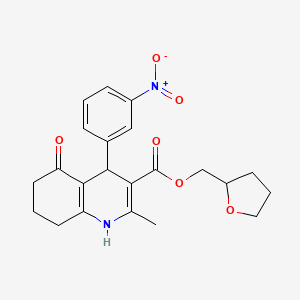 tetrahydro-2-furanylmethyl 2-methyl-4-(3-nitrophenyl)-5-oxo-1,4,5,6,7,8-hexahydro-3-quinolinecarboxylate