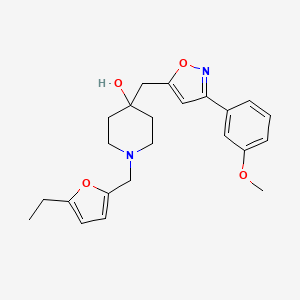 1-[(5-ethyl-2-furyl)methyl]-4-{[3-(3-methoxyphenyl)-5-isoxazolyl]methyl}-4-piperidinol