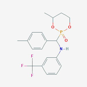 N-[(4-methyl-2-oxido-1,3,2-dioxaphosphinan-2-yl)(4-methylphenyl)methyl]-3-(trifluoromethyl)aniline