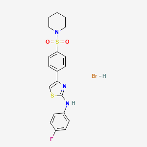 N-(4-fluorophenyl)-4-[4-(1-piperidinylsulfonyl)phenyl]-1,3-thiazol-2-amine hydrobromide