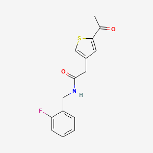 2-(5-acetyl-3-thienyl)-N-(2-fluorobenzyl)acetamide