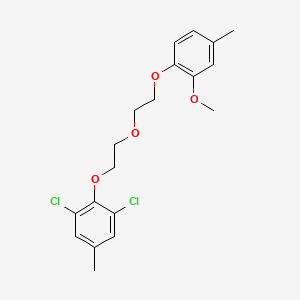 molecular formula C19H22Cl2O4 B4947156 1,3-dichloro-2-{2-[2-(2-methoxy-4-methylphenoxy)ethoxy]ethoxy}-5-methylbenzene 