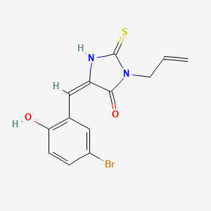 molecular formula C13H11BrN2O2S B4947158 3-allyl-5-(5-bromo-2-hydroxybenzylidene)-2-mercapto-3,5-dihydro-4H-imidazol-4-one 