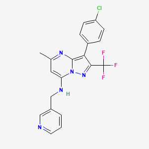 3-(4-chlorophenyl)-5-methyl-N-(3-pyridinylmethyl)-2-(trifluoromethyl)pyrazolo[1,5-a]pyrimidin-7-amine