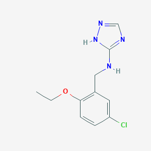 molecular formula C11H13ClN4O B494717 N-(5-chloro-2-ethoxybenzyl)-N-(1H-1,2,4-triazol-3-yl)amine 