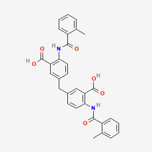 molecular formula C31H26N2O6 B4947185 3,3'-methylenebis{6-[(2-methylbenzoyl)amino]benzoic acid} 