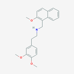 molecular formula C22H25NO3 B494722 2-(3,4-dimethoxyphenyl)-N-[(2-methoxynaphthalen-1-yl)methyl]ethanamine 
