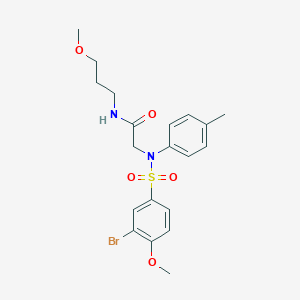 N~2~-[(3-bromo-4-methoxyphenyl)sulfonyl]-N~1~-(3-methoxypropyl)-N~2~-(4-methylphenyl)glycinamide