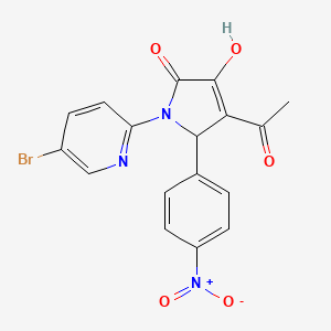 4-acetyl-1-(5-bromo-2-pyridinyl)-3-hydroxy-5-(4-nitrophenyl)-1,5-dihydro-2H-pyrrol-2-one