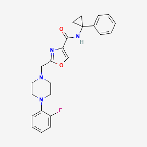 2-{[4-(2-fluorophenyl)-1-piperazinyl]methyl}-N-(1-phenylcyclopropyl)-1,3-oxazole-4-carboxamide