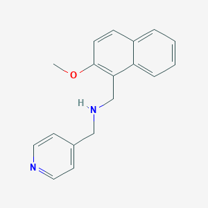 molecular formula C18H18N2O B494728 1-(2-methoxynaphthalen-1-yl)-N-(pyridin-4-ylmethyl)methanamine 
