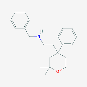 molecular formula C22H29NO B4947287 N-benzyl-2-(2,2-dimethyl-4-phenyltetrahydro-2H-pyran-4-yl)ethanamine CAS No. 337311-01-0