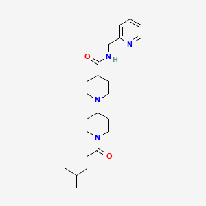 1-[1-(4-methylpentanoyl)piperidin-4-yl]-N-(pyridin-2-ylmethyl)piperidine-4-carboxamide