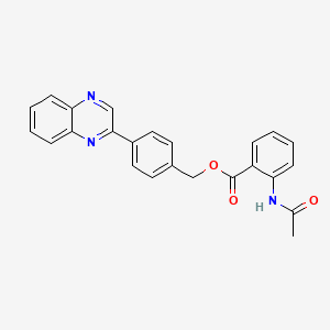 molecular formula C24H19N3O3 B4947341 4-(2-quinoxalinyl)benzyl 2-(acetylamino)benzoate 