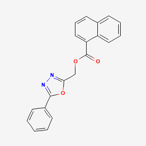 (5-phenyl-1,3,4-oxadiazol-2-yl)methyl 1-naphthoate