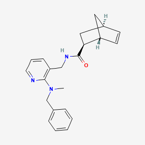 molecular formula C22H25N3O B4947390 (1R*,2S*,4R*)-N-({2-[benzyl(methyl)amino]-3-pyridinyl}methyl)bicyclo[2.2.1]hept-5-ene-2-carboxamide 