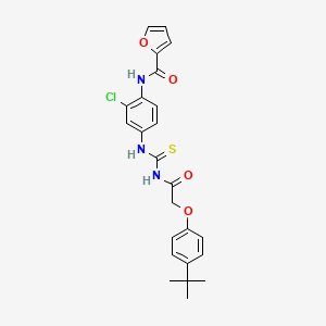 N-{4-[({[(4-tert-butylphenoxy)acetyl]amino}carbonothioyl)amino]-2-chlorophenyl}-2-furamide