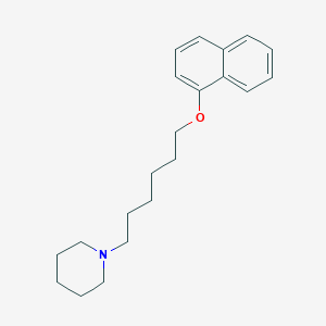 molecular formula C21H29NO B4947405 1-[6-(1-naphthyloxy)hexyl]piperidine 