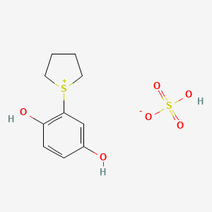 molecular formula C10H14O6S2 B4947408 hydrogen sulfate;2-(thiolan-1-ium-1-yl)benzene-1,4-diol 