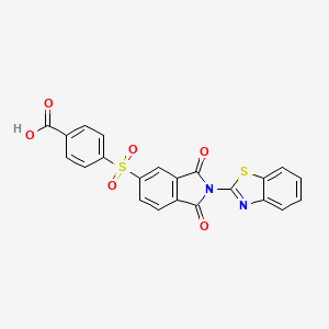 molecular formula C22H12N2O6S2 B4947470 4-{[2-(1,3-benzothiazol-2-yl)-1,3-dioxo-2,3-dihydro-1H-isoindol-5-yl]sulfonyl}benzoic acid 