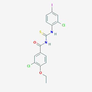 3-chloro-N-{[(2-chloro-4-iodophenyl)amino]carbonothioyl}-4-ethoxybenzamide