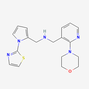 1-(2-morpholin-4-ylpyridin-3-yl)-N-[[1-(1,3-thiazol-2-yl)pyrrol-2-yl]methyl]methanamine