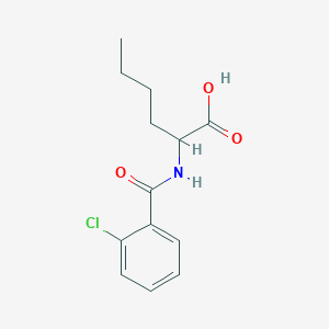 molecular formula C13H16ClNO3 B4947523 2-[(2-chlorobenzoyl)amino]hexanoic acid 