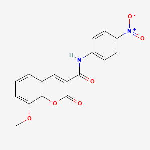 molecular formula C17H12N2O6 B4947539 8-methoxy-N-(4-nitrophenyl)-2-oxo-2H-chromene-3-carboxamide 