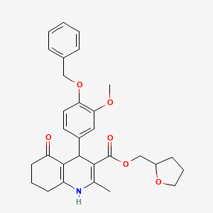 tetrahydro-2-furanylmethyl 4-[4-(benzyloxy)-3-methoxyphenyl]-2-methyl-5-oxo-1,4,5,6,7,8-hexahydro-3-quinolinecarboxylate